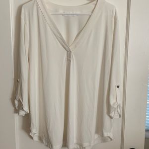 All in Favor white 3/4 sleeved shirt